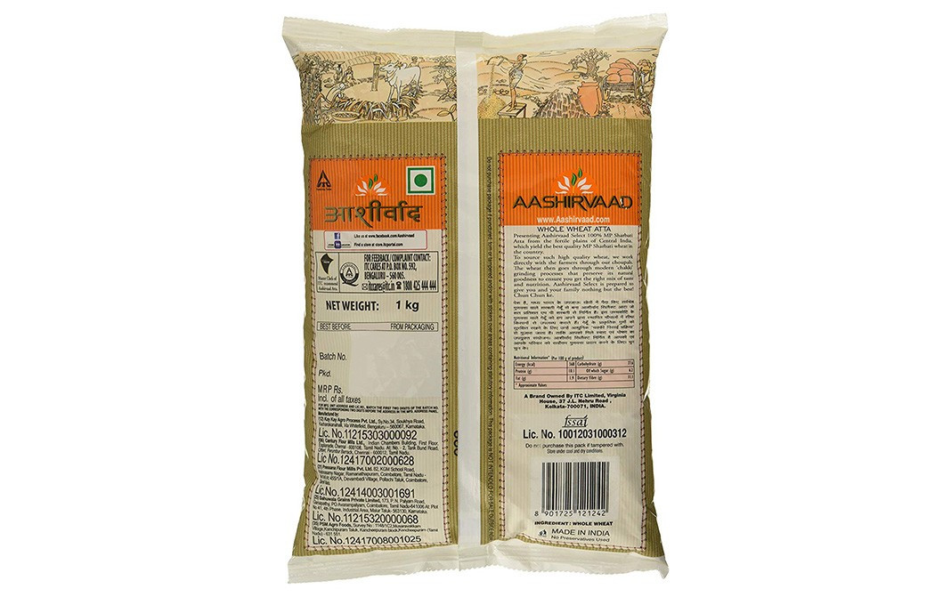 Aashirvaad Select Superior Sharbati Atta   Pack  1 kilogram